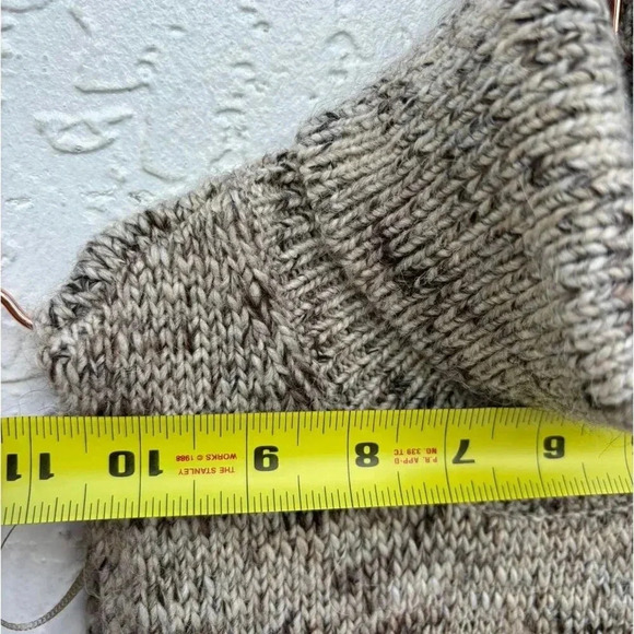 Zara Womens Bloggers Favorite High Collar Knitted Dress Brown Sz Small to Medium - Picture 4 of 16